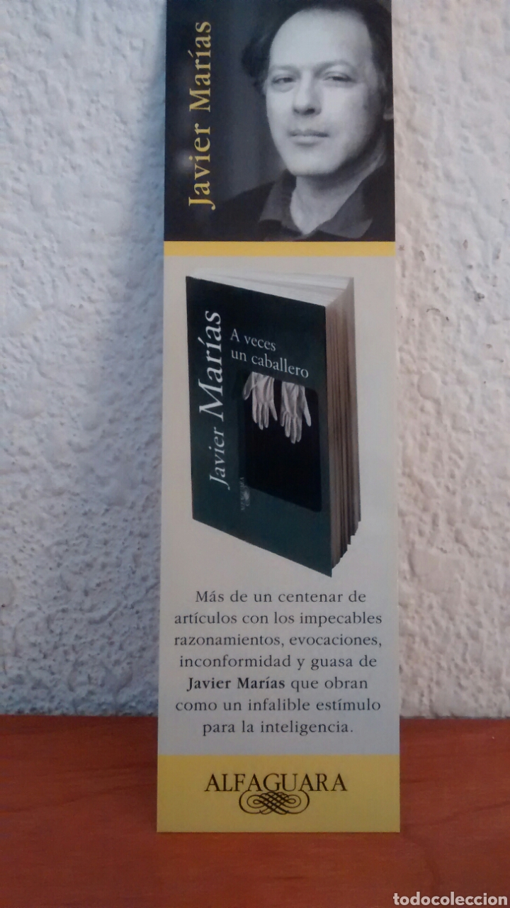 Coleccionismo Marcap&aacute;ginas: MARCAPAGINAS A VECES UN CABALLERO-JAVIER MARIAS-ALFAGUARA