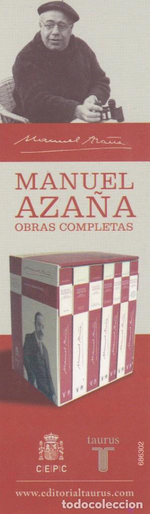 Coleccionismo Marcap&aacute;ginas: MARCAPAGINAS TAURUS. OBRAS COMPLETAS. MANUEL AZA&Ntilde;A Y JOSE&acute;ORTEGA Y GASSET