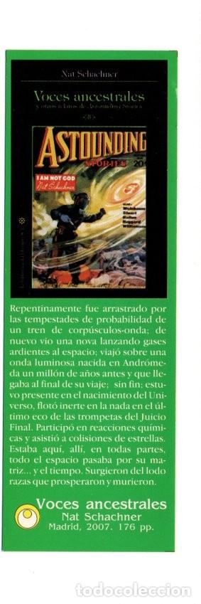 Coleccionismo Marcap&aacute;ginas: MARCAPAGINAS, VOCES ANCESTRALES. NAT SCHACHNER. LA BIBLIOTECA DEL LABERINTO.