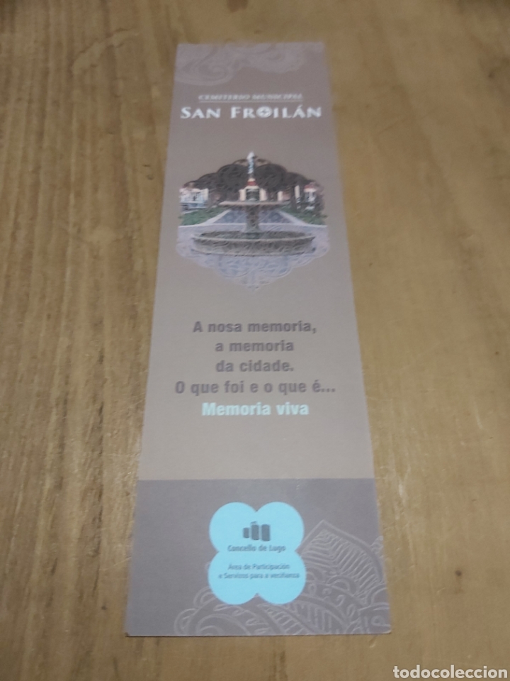 Sammeln von Lesezeichen: LUGO MARCAPAGINAS CEMENTERIO SAN FROILAN MEMORIA VIVA