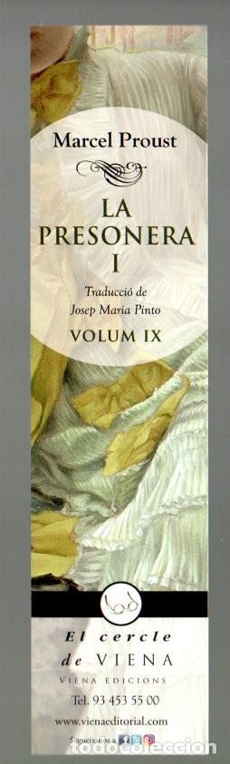 Coleccionismo Marcap&aacute;ginas: MARCAPAGINAS, LA PRESONERA I. MARCEL PROUST. VIENA EDICIONS.