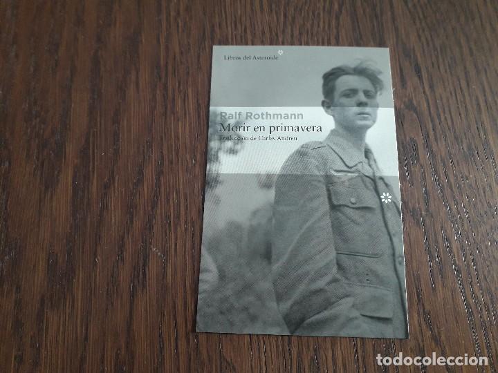 Coleccionismo Marcap&aacute;ginas: marcap&aacute;ginas, postal de publicidad, morir en primavera, Ralf Rothmann. Libros del asteroide