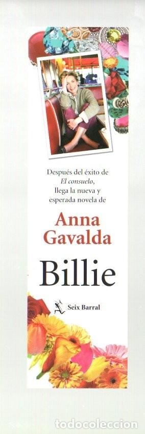Coleccionismo Marcap&aacute;ginas: MARAPAGINAS, BILLIE. ANNA GAVALDA. SEIX BARRAL.