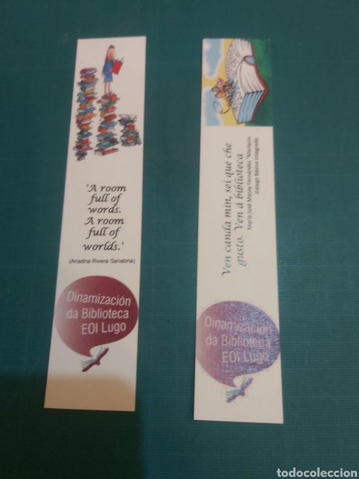 Sammeln von Lesezeichen: BIBLIOTECA LUGO EOI MARCAPAGINAS VINTAGE