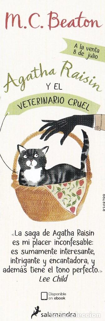 Coleccionismo Marcap&aacute;ginas: Marcapaginas editorial Salamandra Agatha Raisin y el veterinario cruel