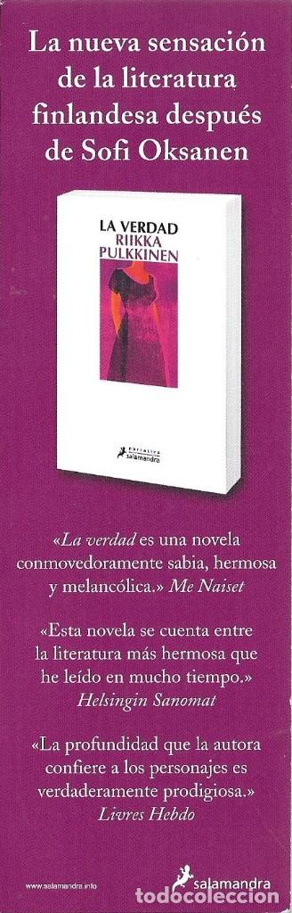Coleccionismo marcap&aacute;ginas: Marcapaginas editorial Salamandra la verdad - Foto 2