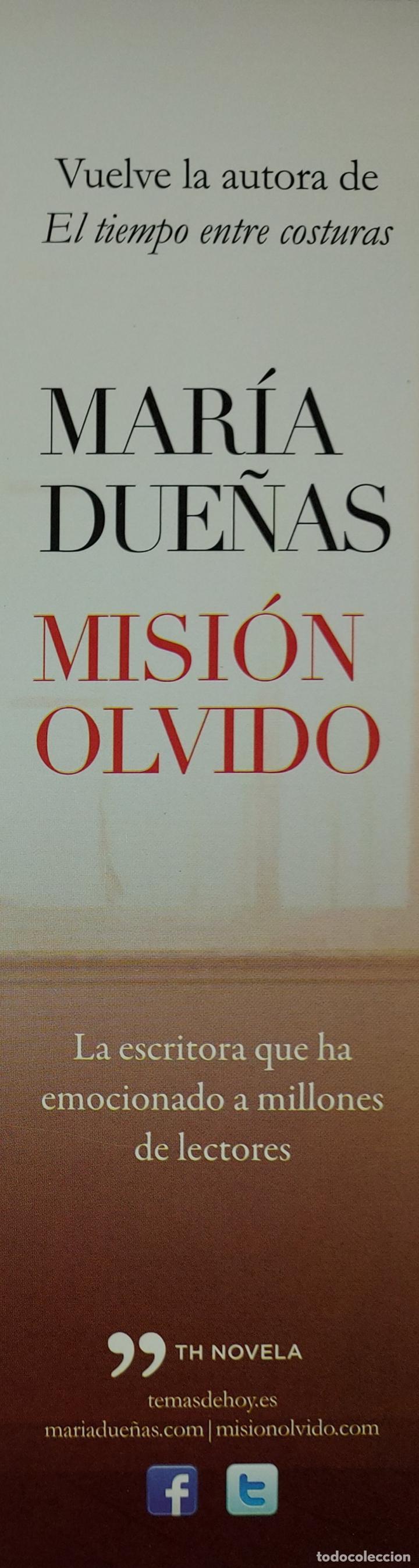 Coleccionismo Marcap&aacute;ginas: MARCAPAGINAS - TEMAS DE HOY - MISION OLVIDO - MARIA DUE&Ntilde;AS-