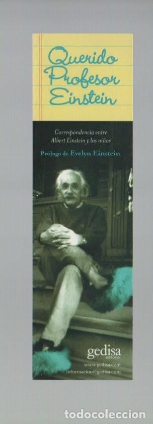 Coleccionismo Marcap&aacute;ginas: MARCAPAGINAS, QUERIDO PROFESOR EINSTEIN. GEDISA.