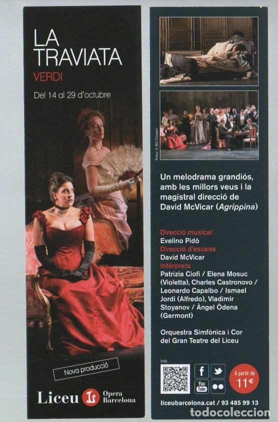 Coleccionismo marcap&aacute;ginas: MARCAPAGINAS DEL LICEU. LA TRAVIATA DE VERDI