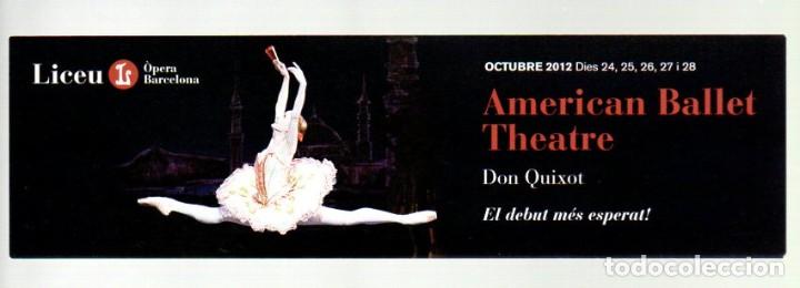 Coleccionismo Marcap&aacute;ginas: MARCAPAGINAS DEL LICEU. AMERICAN BALLET THEATRE. DON QUIXOT.