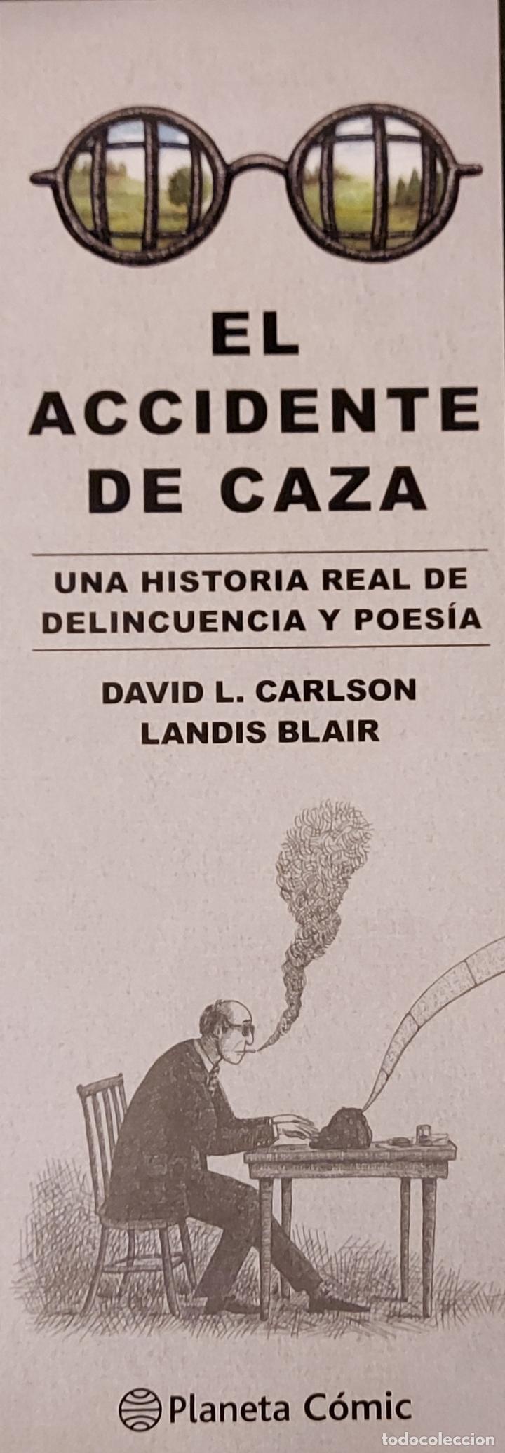 Coleccionismo marcap&aacute;ginas: MARCAPAGINAS PLANETA.EL ACCIDENTE DE CAZA. - Foto 1