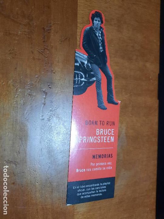 Collectables Bookmark: BRUCE SPRINGSTEEN BORN TO RUN. LITERATURA. MARCAPAGINAS. DOBLE CARA. PUNTO LECTURA. BUEN ESTADO