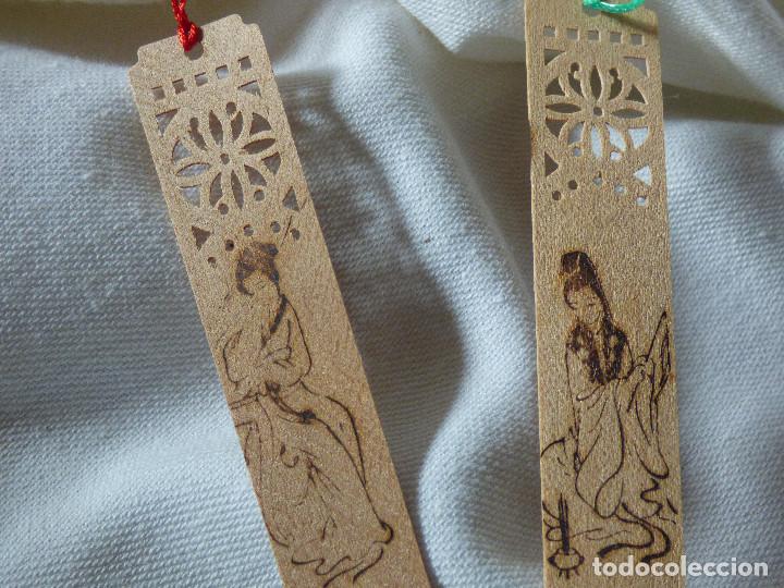 Coleccionismo marcap&aacute;ginas: Marcapaginas.Jap&oacute;n.madera o bamb&uacute;. - Foto 2