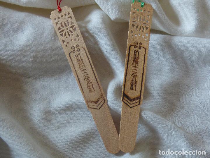 Coleccionismo marcap&aacute;ginas: Marcapaginas.Jap&oacute;n.madera o bamb&uacute;. - Foto 3
