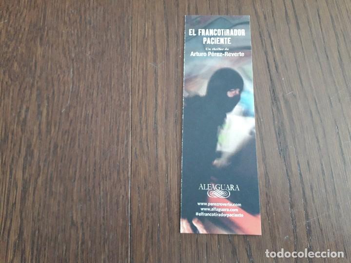 Coleccionismo Marcap&aacute;ginas: marcap&aacute;ginas, punto de libro, el francotirador paciente, Arturo Perez-Reverte, edit. Alfaguara