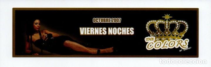 Coleccionismo Marcap&aacute;ginas: MARCAPAGINAS, VIERNES NOCHES. THE COLORS. OCTUBRE 2007