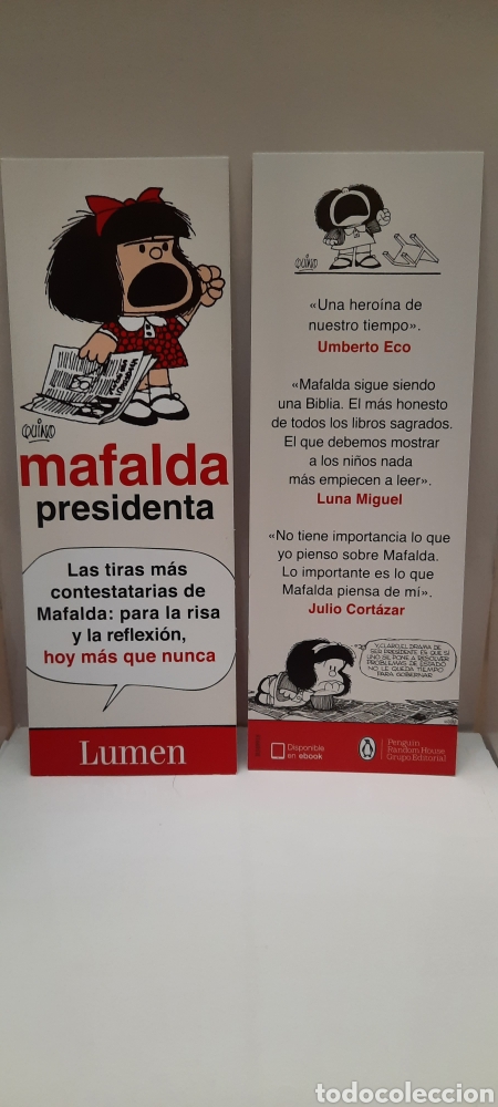 Coleccionismo Marcap&aacute;ginas: Mafalda presidenta