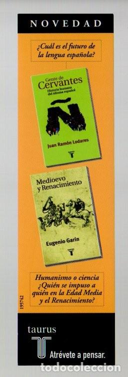 Coleccionismo Marcap&aacute;ginas: MARCAPAGINAS, NOVEDAD. VARIOS TITULOS. TAURUS.