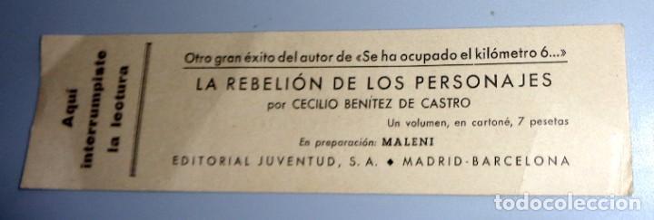 Coleccionismo Marcap&aacute;ginas: MARCAP&Aacute;GINAS PUNTO DE LECTURA ANTIGUO - OCUPADO KIL&Oacute;METRO 6.. BENITEZ de CASTRO. EDITORIAL JUVENTUD
