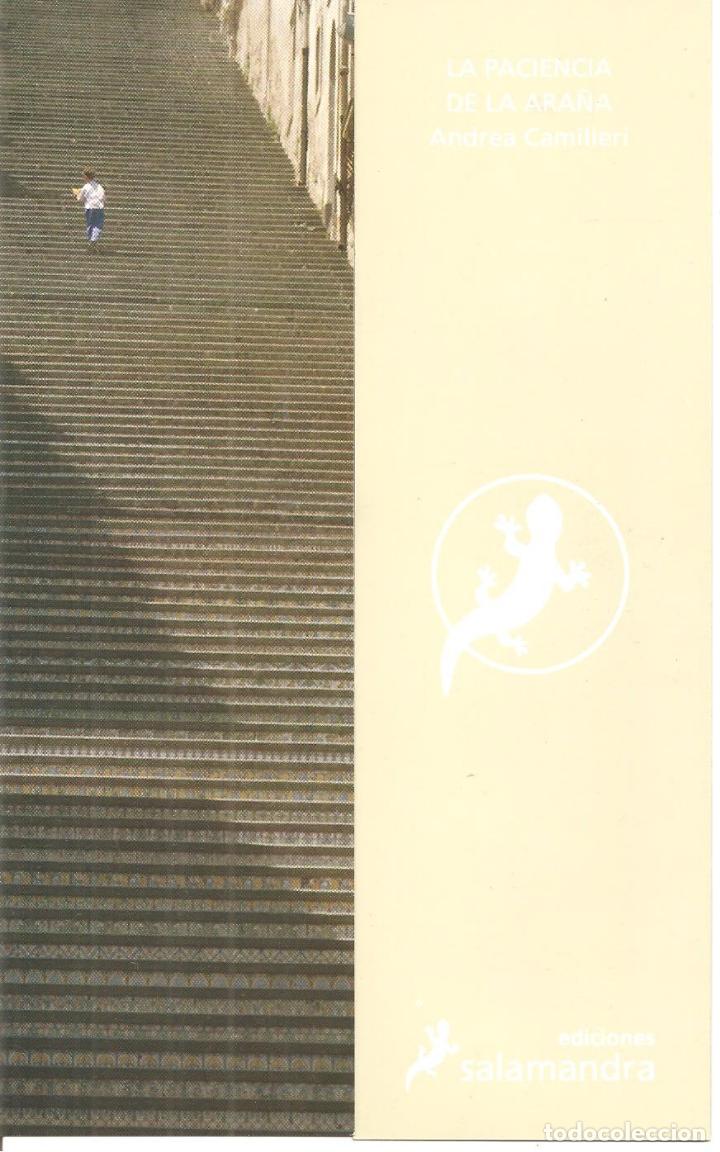 Sammeln von Lesezeichen: MARCAP&Aacute;GINAS-PUNTO DE LIBRO, ED. SALAMANDRA, LA PACIENCIA DE LA ARA&Ntilde;A, ANDREA CAMILLERI