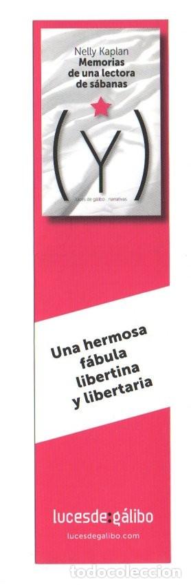Coleccionismo Marcap&aacute;ginas: MARCAPAGINAS, MEMORIAS DE UNA LECTORA DE SABANAS. NELLY KAPLAN. LUCES DE G&Aacute;LIBO.