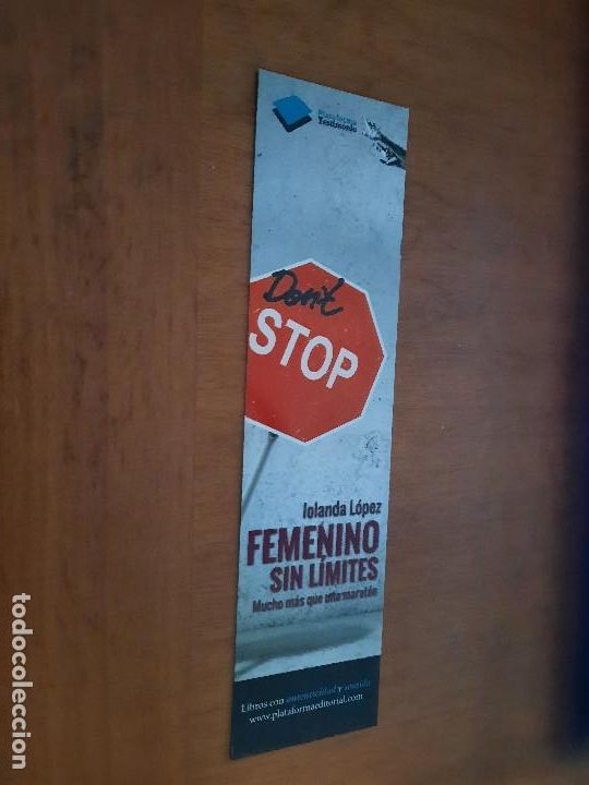 Coleccionismo Marcap&aacute;ginas: FEMENINO SIN L&Iacute;MITES. MARCAPAGINAS. PUNTO LECTURA. BUEN ESTADO. UNA CARA. DIFICIL C-1