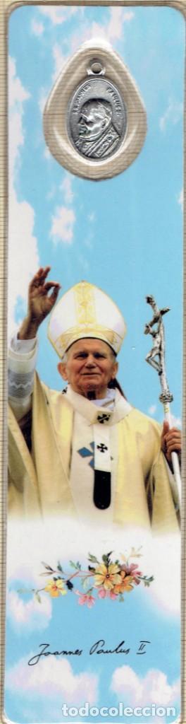 Collectables Bookmark: PUNTO DE LIBRO MARCAPAGINAS JUAN PABLO II CON MEDALLA.