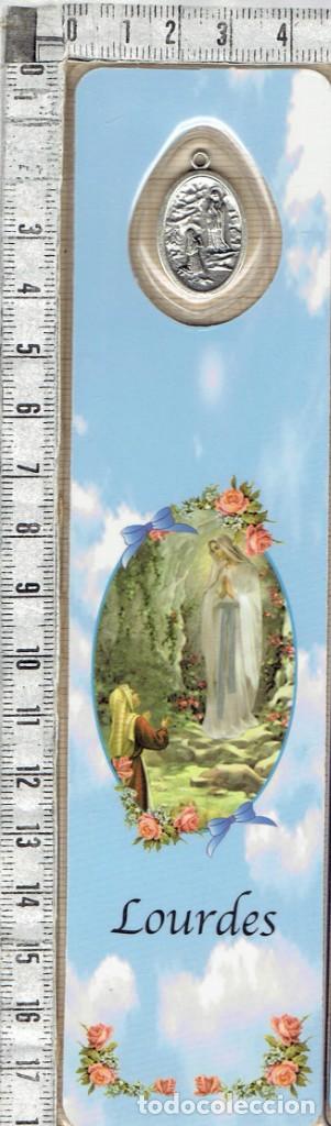 Collectables Bookmark: PUNTO DE LIBRO MARCAPAGINAS LOURDES BERNADETTE SOUBIROUS CON MEDALLA.