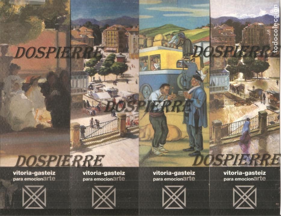 Sammeln von Lesezeichen: MARCAPAGINAS-PUNTO DE LIBRO, VITORIA-GASTEIZ, PARA EMOCIONARTE, 4 MARCAPAGINAS DISTINTOS
