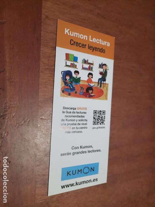 Coleccionismo marcap&aacute;ginas: KUMON LECTURA. MARCAPAGINAS. PUNTO LECTURA. BUEN ESTADO. DOBLE CARA. DIFICIL C-1