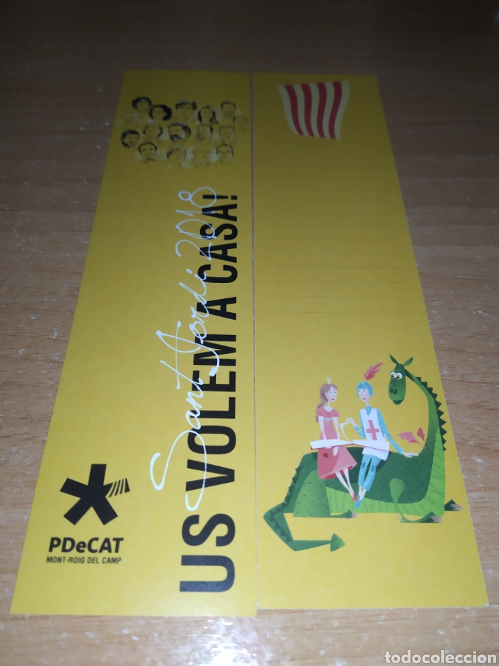 Coleccionismo marcap&aacute;ginas: PUNT DE LLIBRE. PDeCAT Mont-roig del Camp. Sant Jordi 2018.
