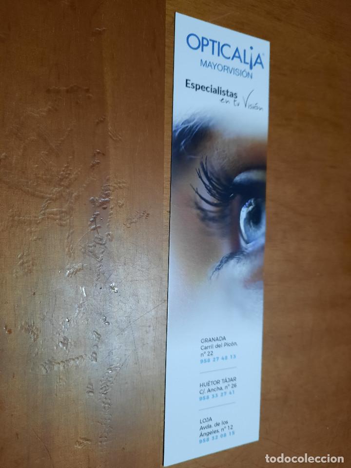 Coleccionismo marcap&aacute;ginas: OPTICALIA. MARCAPAGINAS. DOS CARAS. PROMO. BUEN ESTADO. DIFICIL C-1