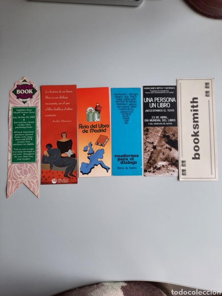 Coleccionismo marcap&aacute;ginas: 6 marcap&aacute;ginas relacionados con libros - Foto 1