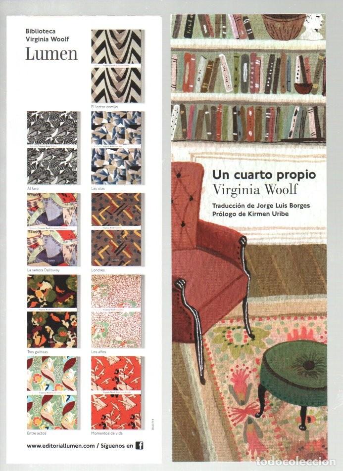 Coleccionismo Marcap&aacute;ginas: MARCAPAGINAS, UN CUARTO PROPIO. VIRGINIA WOLF. EDITORIAL LUMEN