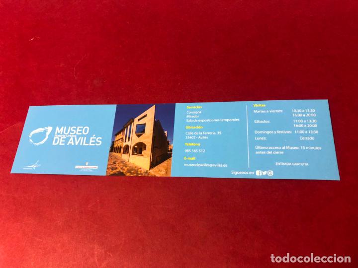 Coleccionismo Marcap&aacute;ginas: MARCAPAGINAS MUSEO DE AVILES, DOS CARAS CON INFORMACION PRACTICA Y DESCRIPCION DEL MUSEO