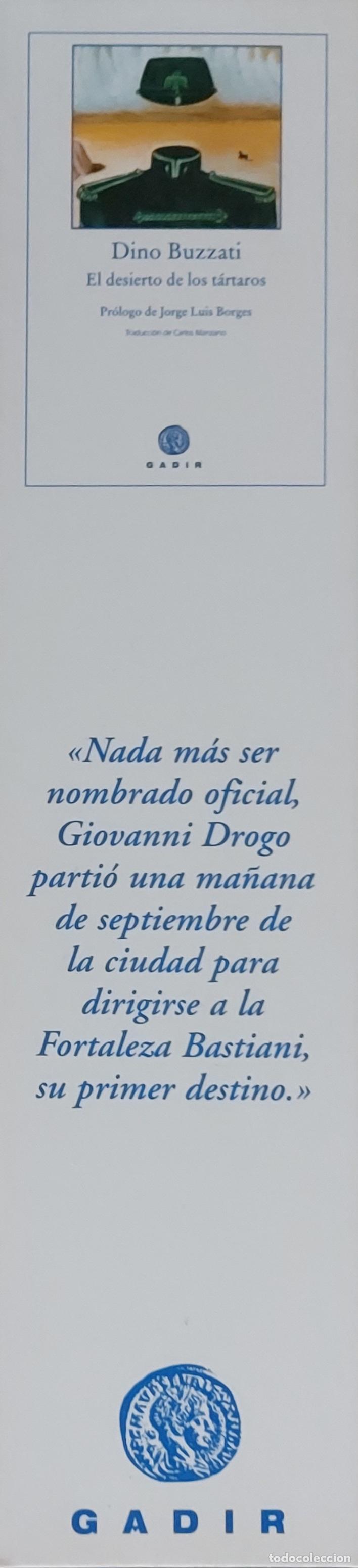Collectables Bookmark: MARCAPAGINAS - GADIR - EL DESIERTO DE LOS TARTAROS. DINO BUZZATI
