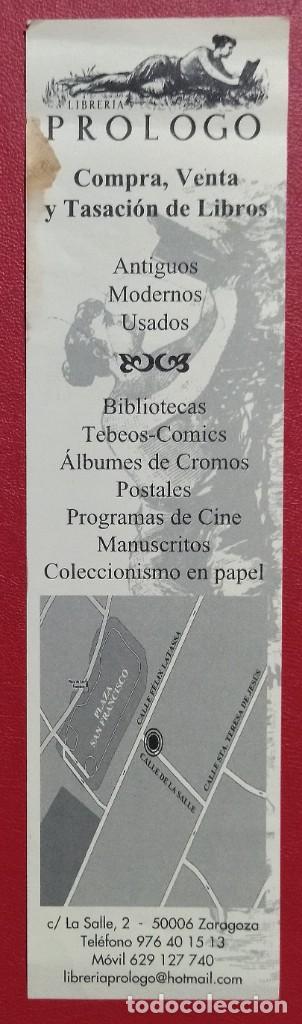 Coleccionismo marcap&aacute;ginas: Marcap&aacute;ginas Librer&iacute;a Prologo (Zaragoza) - Foto 1