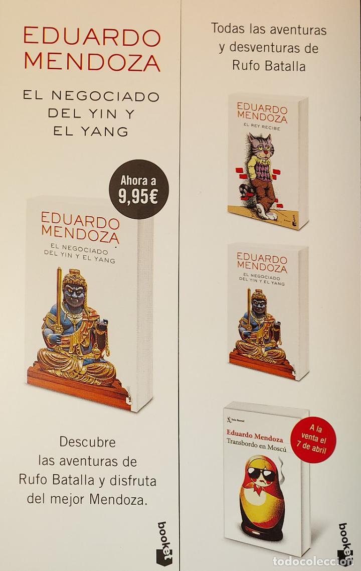 Coleccionismo Marcap&aacute;ginas: MARCAPAGINAS - BOOKET - EL NEGOCIADO DEL YIN Y EL YANG. EDUARDO MENDOZA-