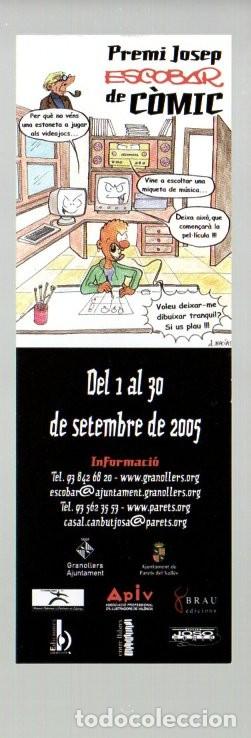Coleccionismo marcap&aacute;ginas: MARCAPAGINAS, PREMI JOSEP ESCOBAR DE COMIC 2005 - Foto 1