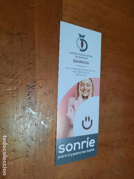 Coleccionismo marcap&aacute;ginas: SONRIE ILUSTRE COLEGIO DE DENTISTAS. MARCAPAGINAS. DOBLE CARA. BUEN ESTADO. DIFICIL. C-1