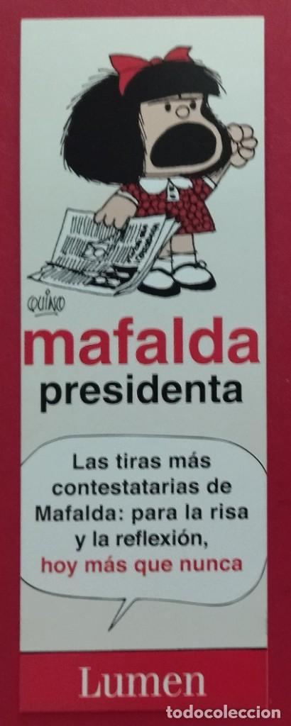 Coleccionismo marcap&aacute;ginas: Marcap&aacute;ginas Mafalda presidenta. - Foto 1