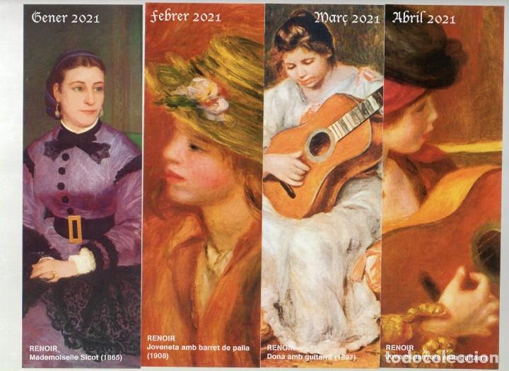 Collectables Bookmark: SERIE DE 12 MARCAPAGINAS, COLECCI&Oacute;N ANUAL DEL MERCADET DE MOLLET. PINTURAS DE MUJERES.