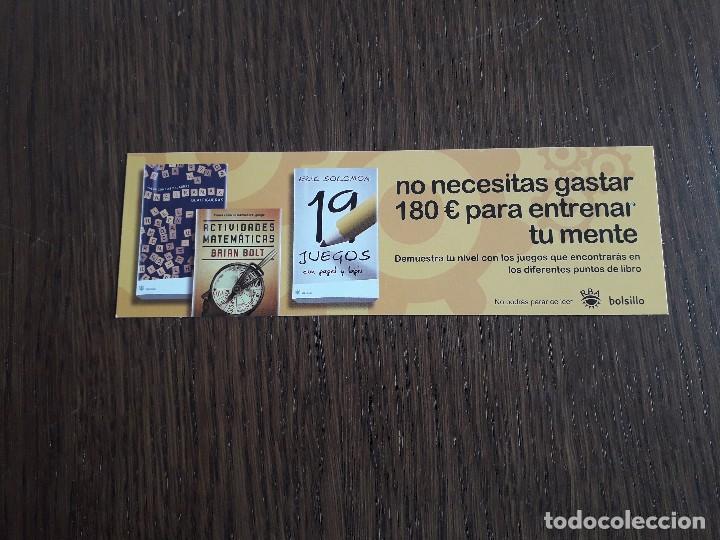 Coleccionismo marcap&aacute;ginas: marcap&aacute;ginas, punto de libro, no necesitas gastar 180 euros para entrenar tu mente, RBA bolsillo.