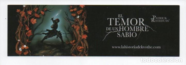 Collectables Bookmark: MARCAPAGINAS, EL TEMOR DE UN HOMBRE SABIO. PATRICK ROTHFUSS. PLAZA & JANES.