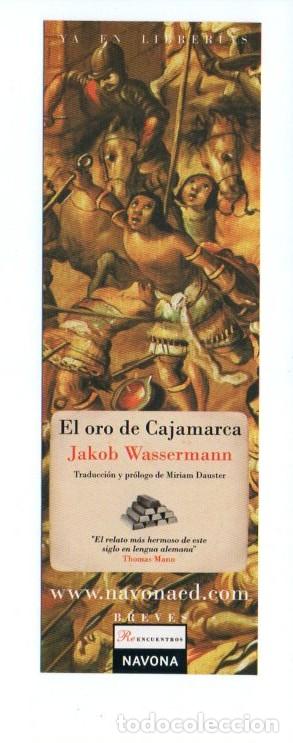 Coleccionismo marcap&aacute;ginas: MARCAPAGINAS, EL ORO DE CAJAMARCA. NAVONA. - Foto 1