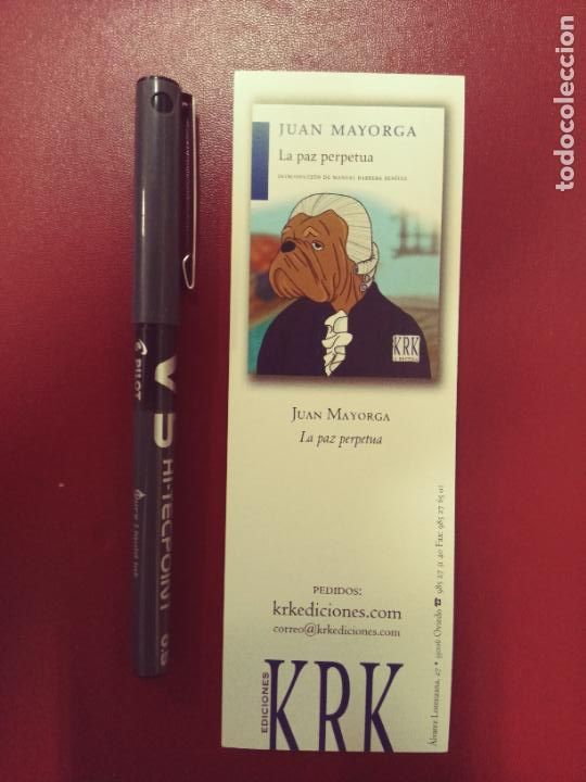 Coleccionismo marcap&aacute;ginas: Marcap&aacute;ginas KRK ediciones: La paz perpetua, Juan Mayorga / Sturreganz, J. Wassermann