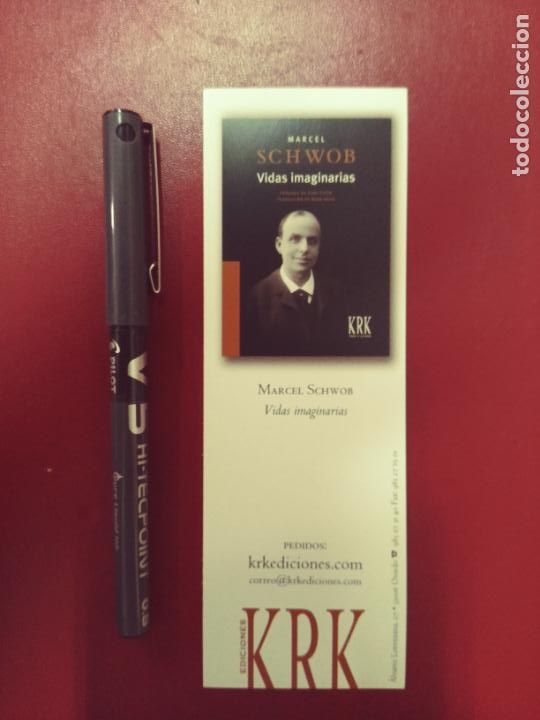 Coleccionismo Marcap&aacute;ginas: Marcap&aacute;ginas KRK ediciones: Vidas imaginarias, Schwob / La expresi&oacute;n y lo interno, Finkelstein