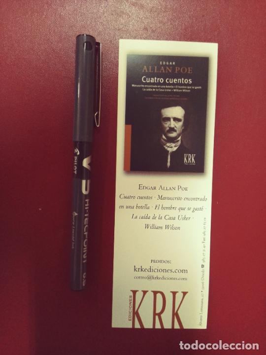 Coleccionismo Marcap&aacute;ginas: Marcap&aacute;ginas KRK ediciones: Cuatro cuentos, Poe / Obermann, Senancour