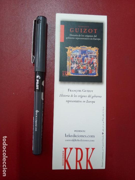 Coleccionismo Marcap&aacute;ginas: Marcap&aacute;ginas KRK ediciones: Or&iacute;genes gobierno, Guizot / Jovellanos, Obras completas