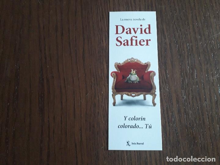 Coleccionismo Marcap&aacute;ginas: marcap&aacute;ginas, punto de libro, Y color&iacute;n colorado, t&uacute; ....David Safier. Seix Barral.